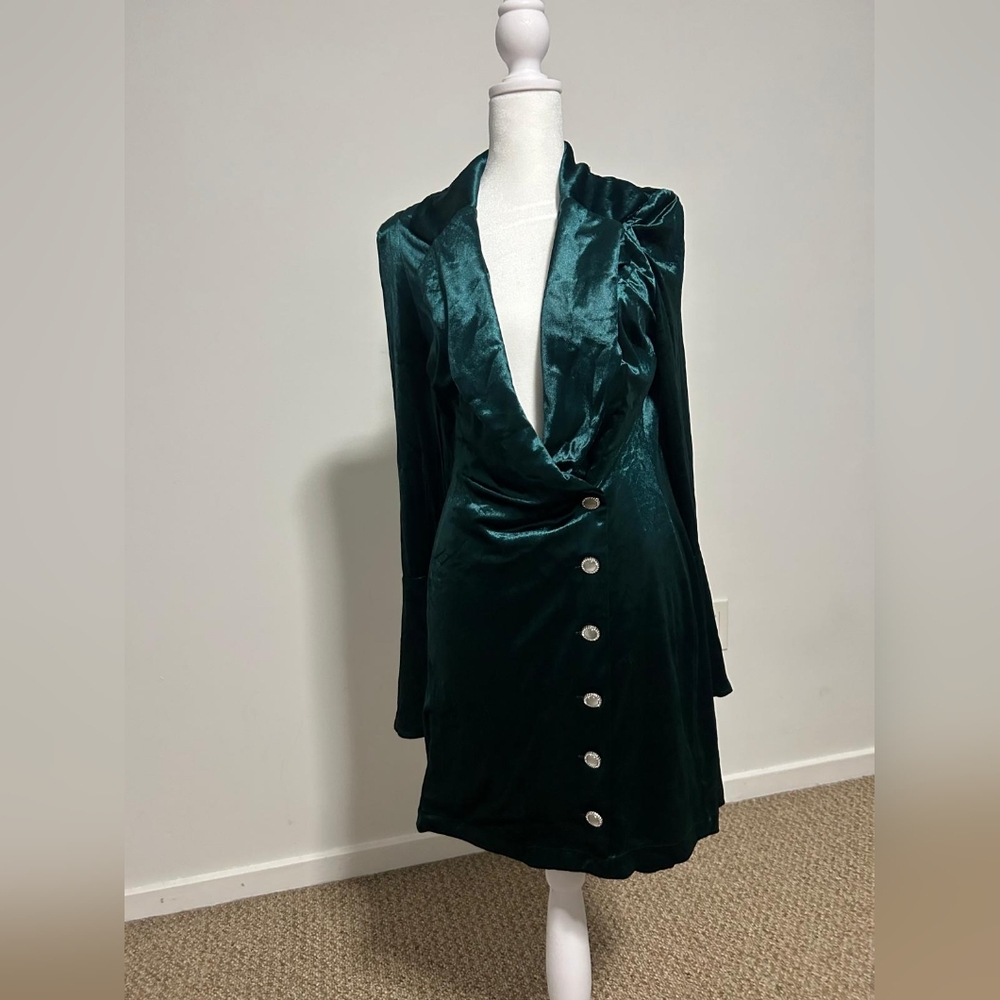 Another Look Velvet Green Dress